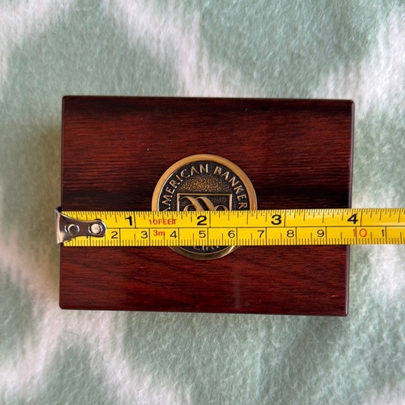 Solid brass and wood lid American Bankers Association Box - Picture 9 of 11
